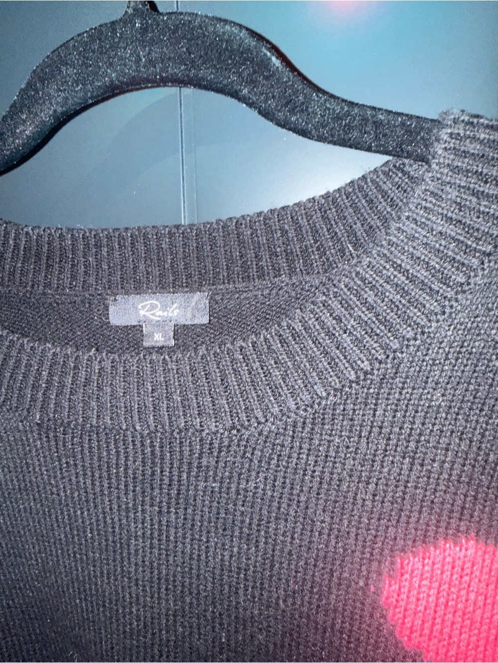 🌺 Rails Zoey Hibiscus Black Floral Knit Crewneck Sweater 🌺 - Picture 5 of 15